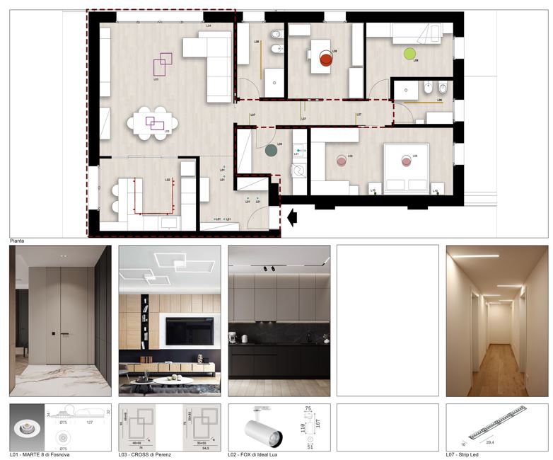 Progetto luci casa Cremona